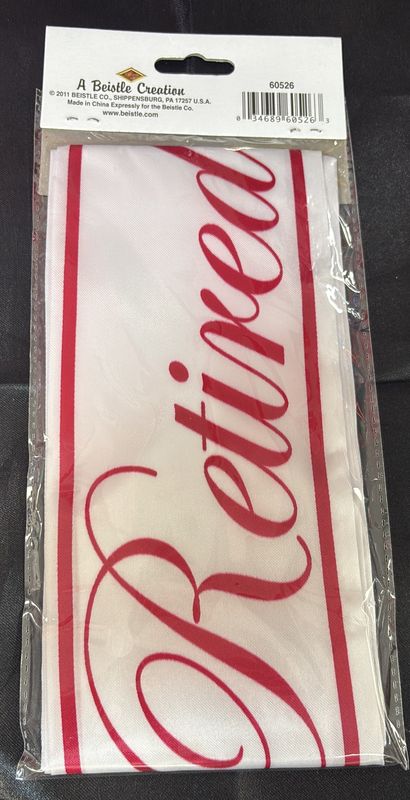 Retired Satin Sash