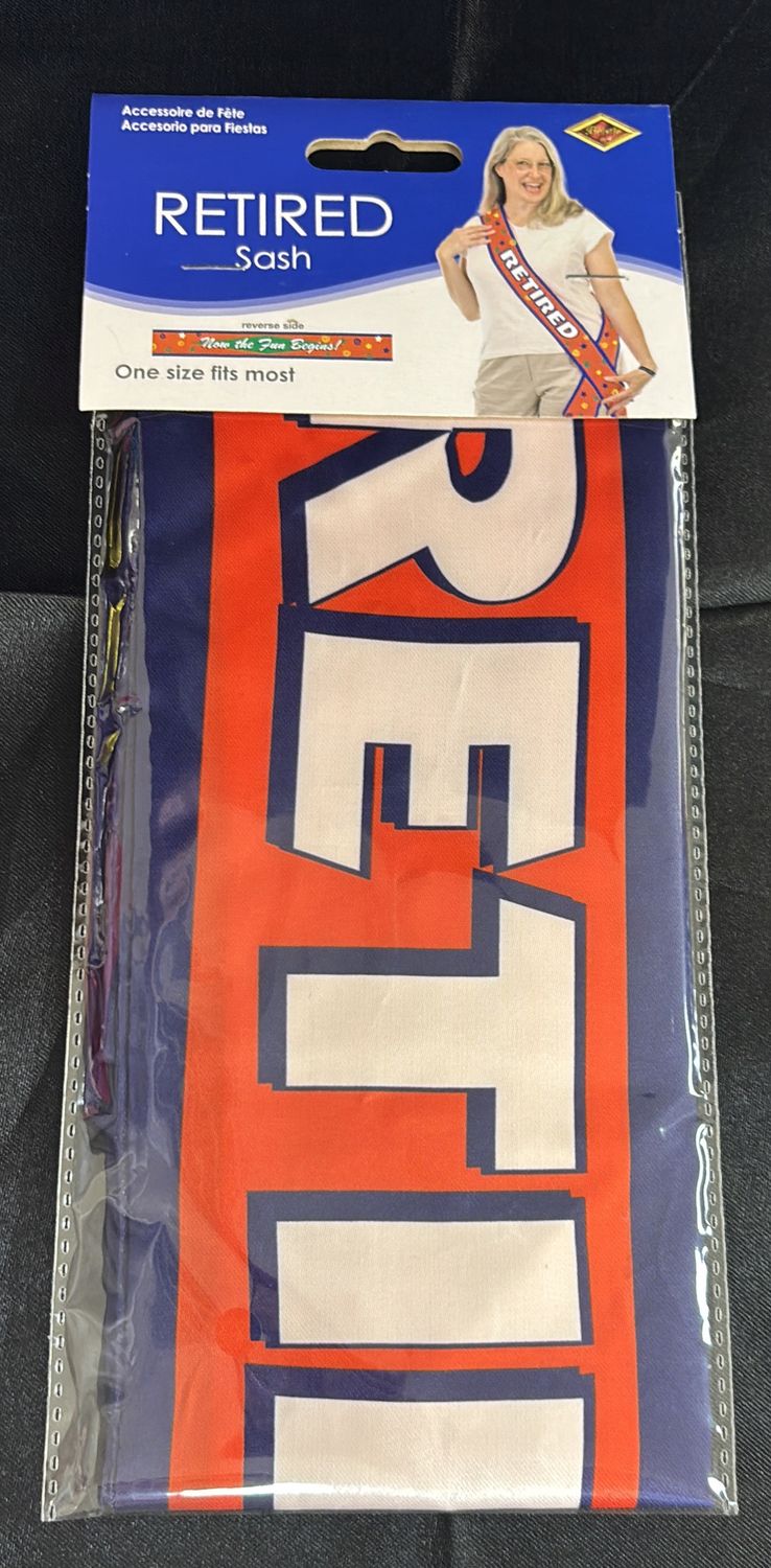 RETIRED SASH RED BLUE