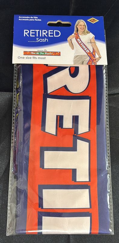 RETIRED SASH RED BLUE