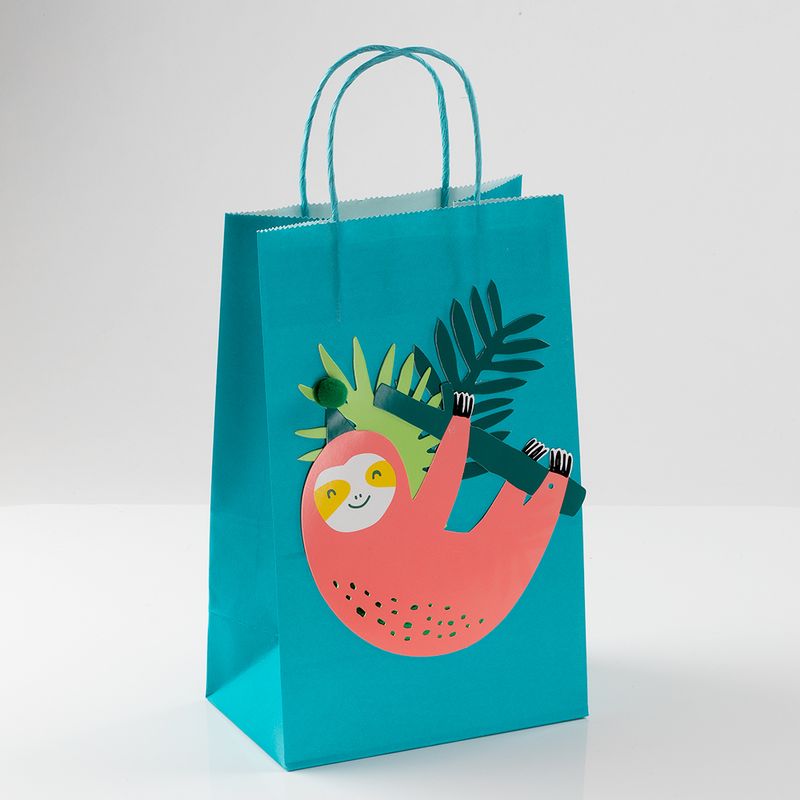 Turquoise Paper Tote 8Ct 7X11