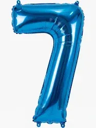 7 Blue 40" Number Balloon