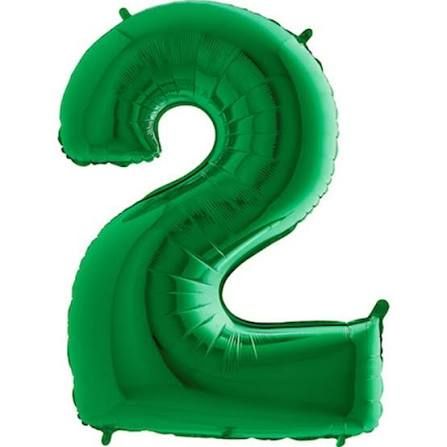 2 Green 40" Number Balloon