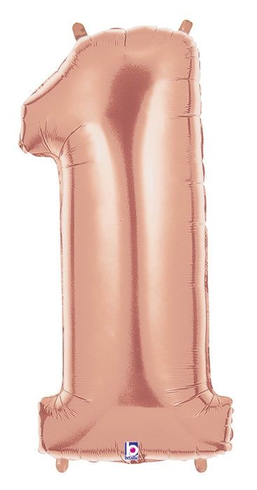 1 ROSE GOLD 40" NUMBER BALLOON