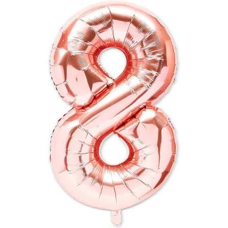 8 Silver 40" Number Balloon