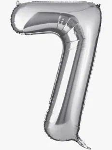 7 Silver 40" Number Balloon