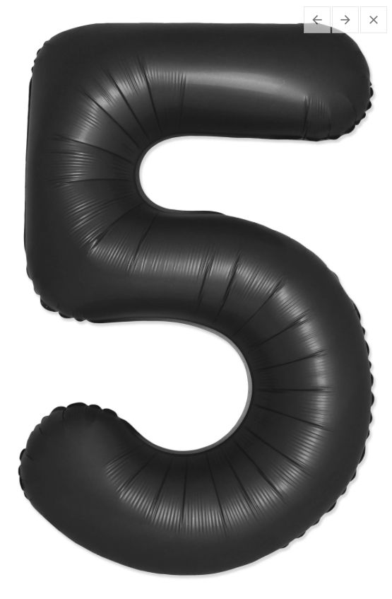 5 BLACK 40" NUMBER BALLOON