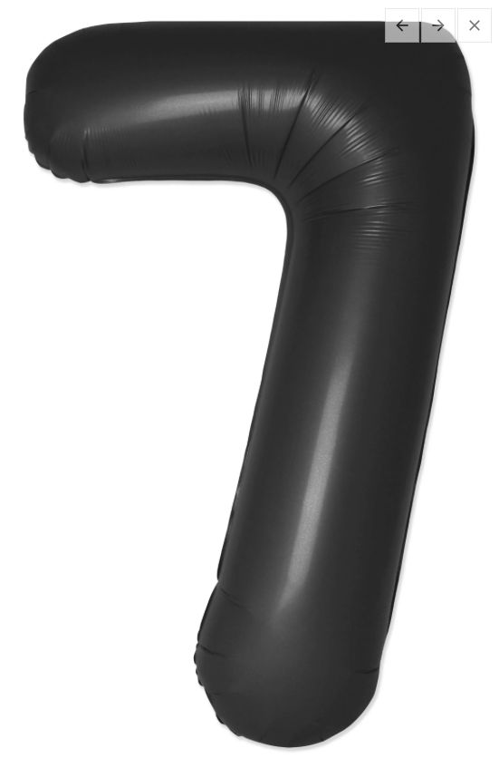 7 BLACK 40" NUMBER BALLOON