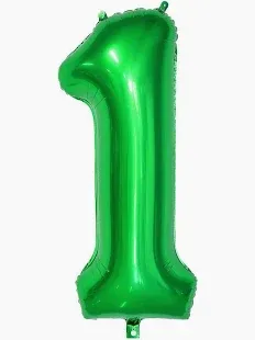1 Green 40" Number Balloon