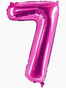 7 Pink 40" Number Balloon