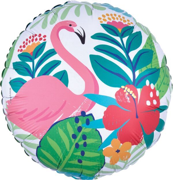 17" Tropical Jungle Flamingo