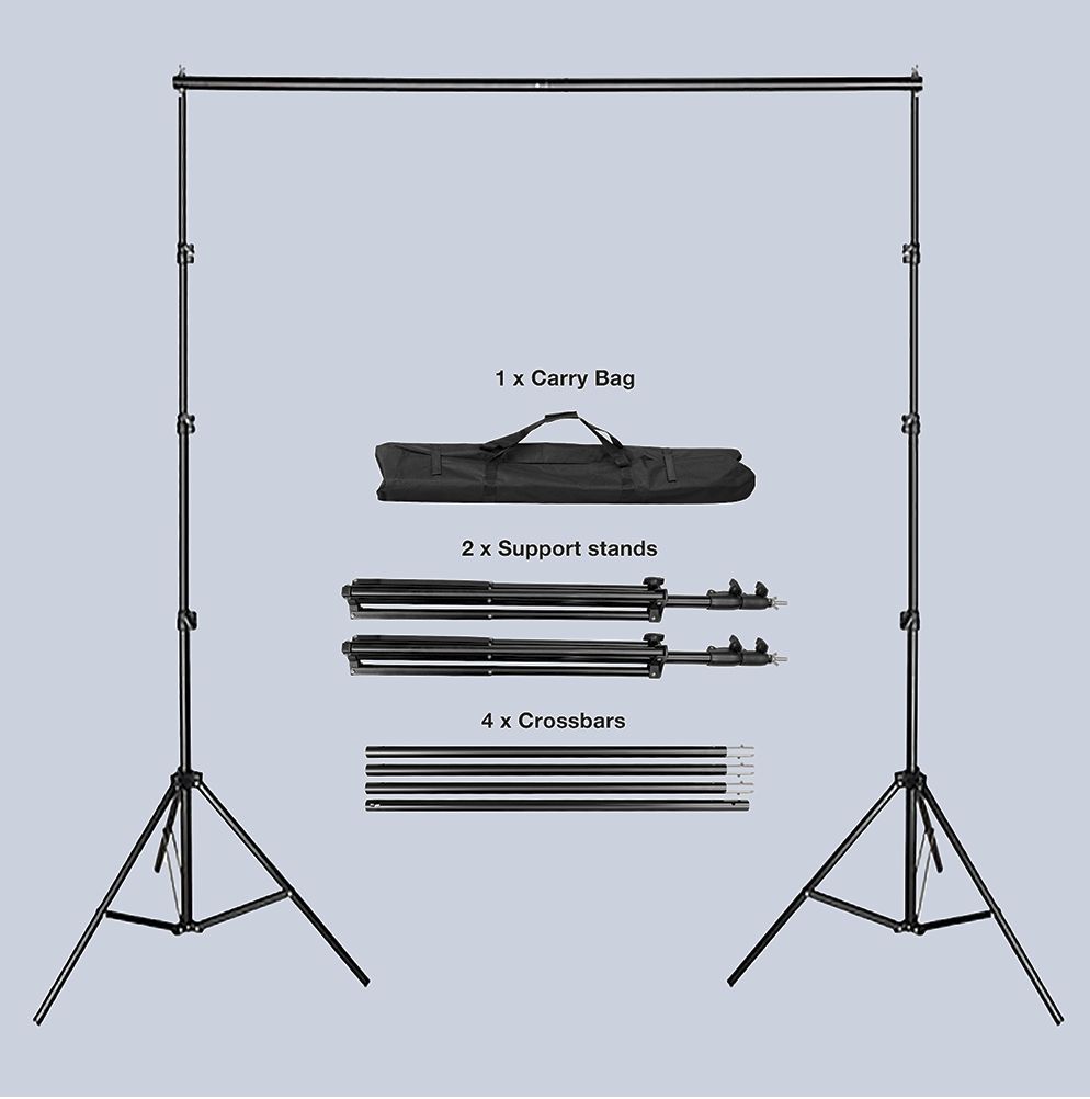 METAL BACKDROP STAND KIT W CLIPS ADJ 8x10