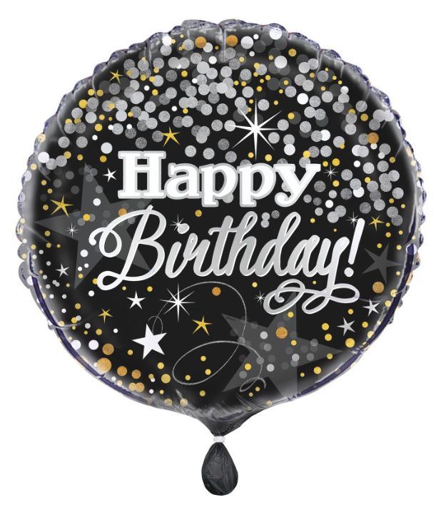 614 BALLOON HBD BLACK GOLD SILVER