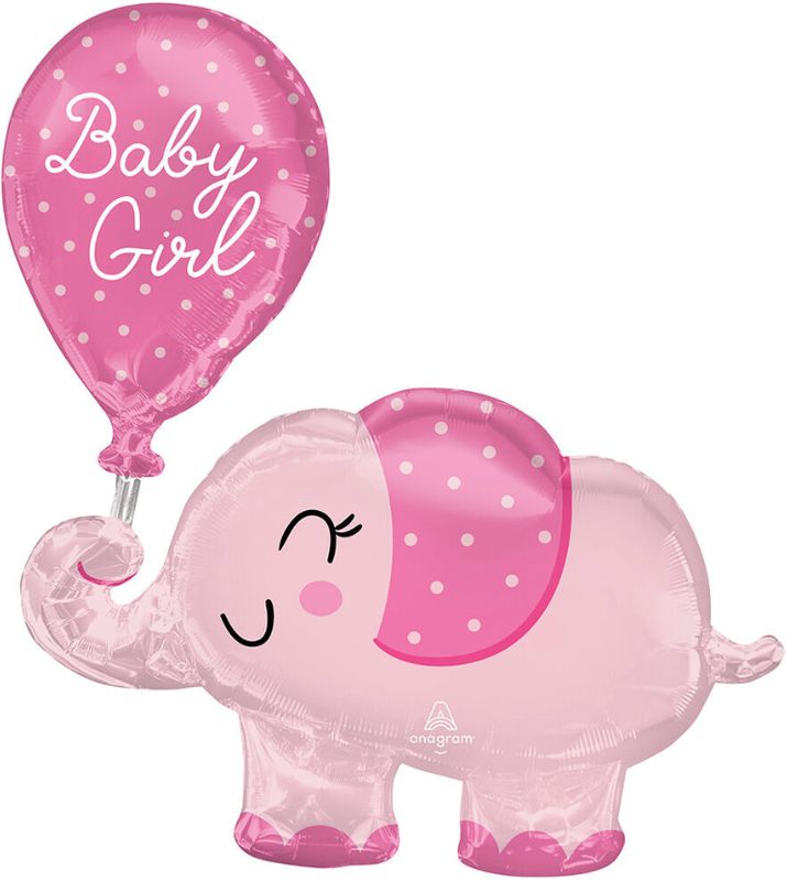 105 BALLOON BABY GIRL ELEPHANT