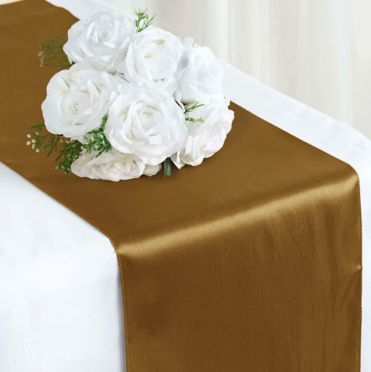 Gold Satin Runner 12x108