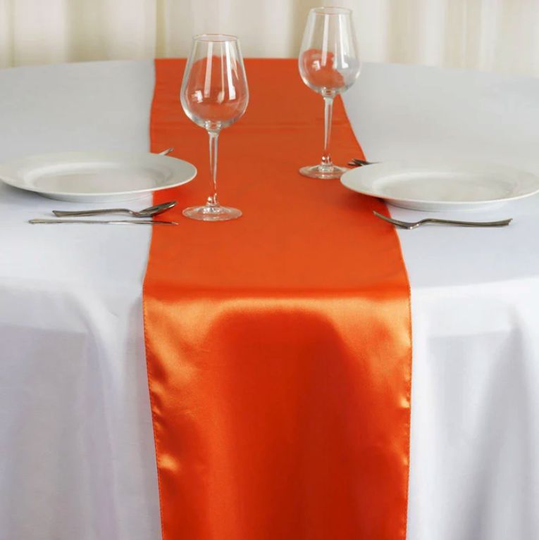 ORANGE SATIN RUNNER 12x108