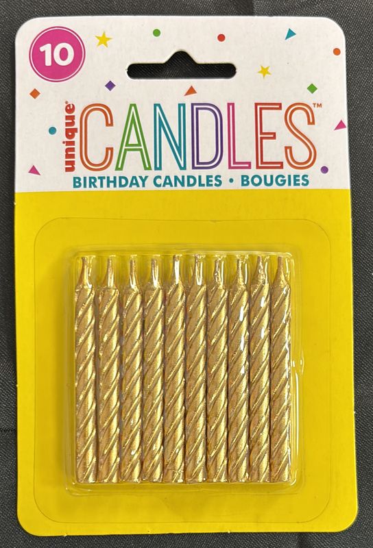 Candles Gold Spiral