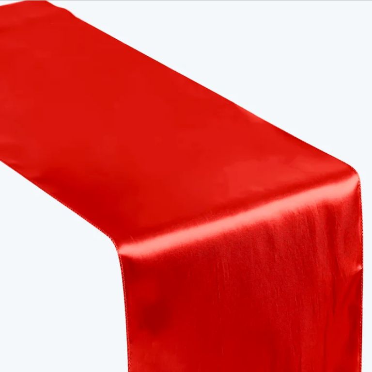 Red Satin Runner 12x108