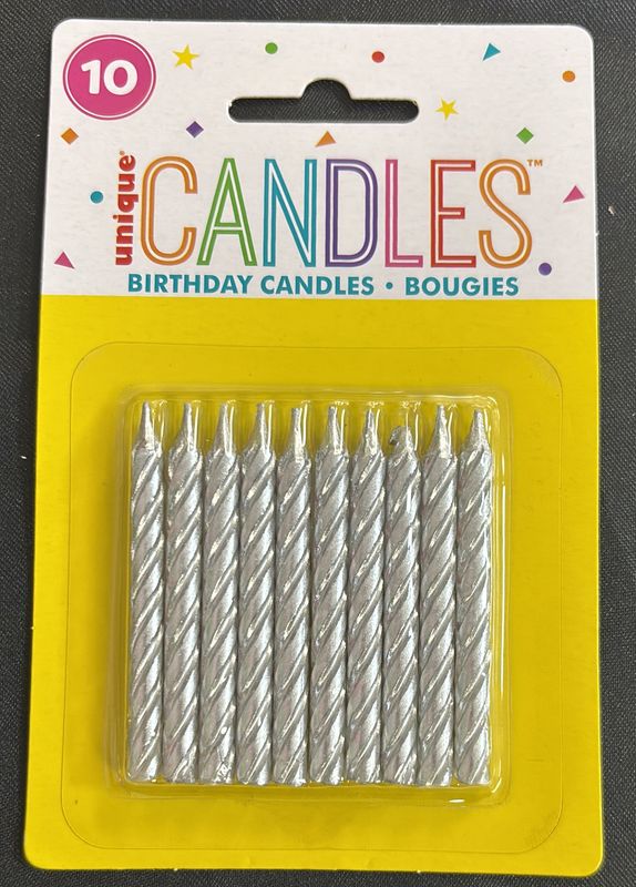 CANDLES SILVER SPIRAL