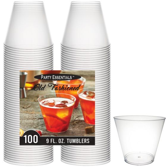 9OZ TUMBLER CLEAR 100CT