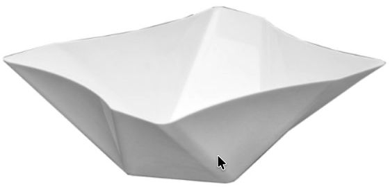 161oz TWISTED SQUARE BOWL WHITE