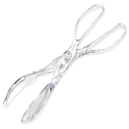 11.5" Salad Tongs Clear