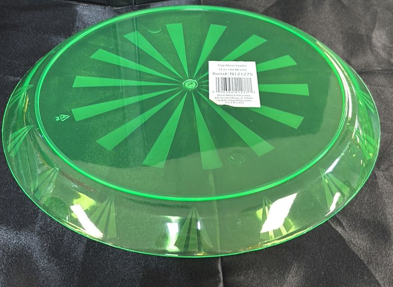 12" Round Tray Neon Green