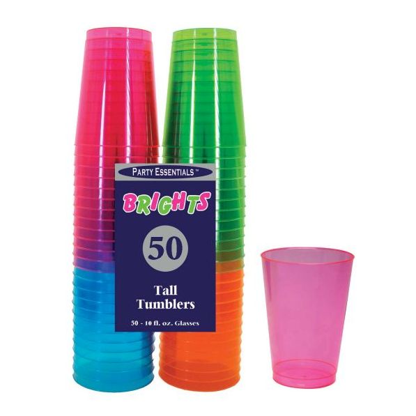 10 Oz. Tumblers - Assorted Neons 50 Ct.