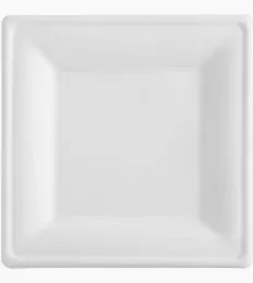10" Classic Square Plates White 10Ct
