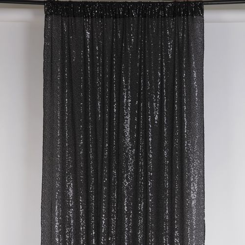 BLACK SEQUIN BACKDROP 5'X10'