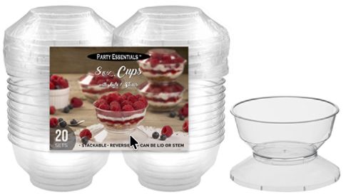 8oz CUP W LID BASE CLEAR 20CT