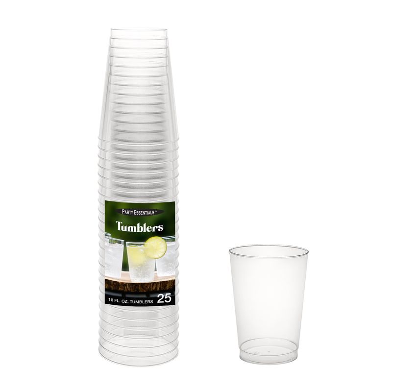 10Oz Tumbler Clear 25Ct