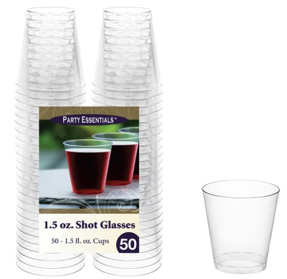 1.5oz SHOT GLASS CLEAR 50CT