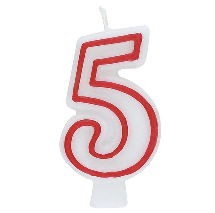 Candle Dlx Numeral #5