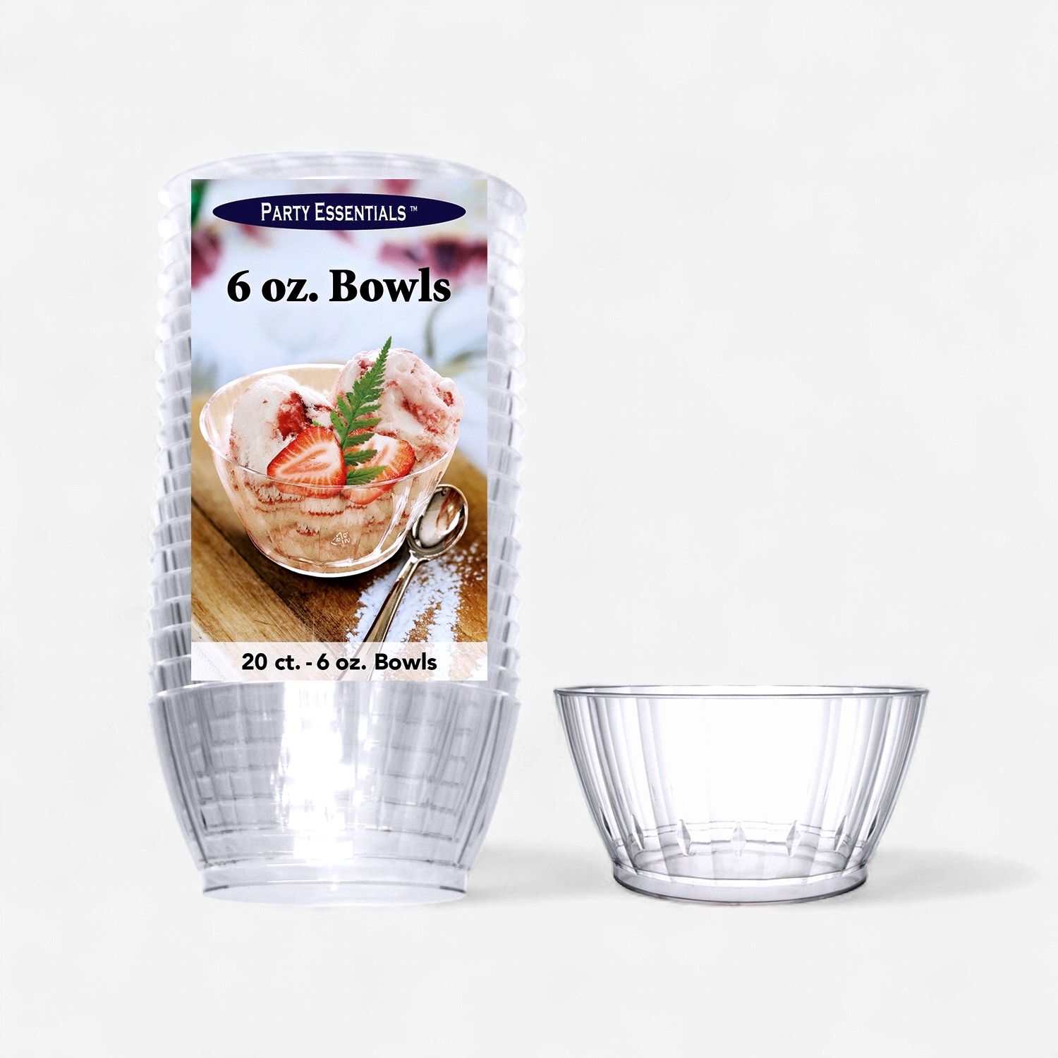 6OZ DELUXE BOWL CLEAR 20CT