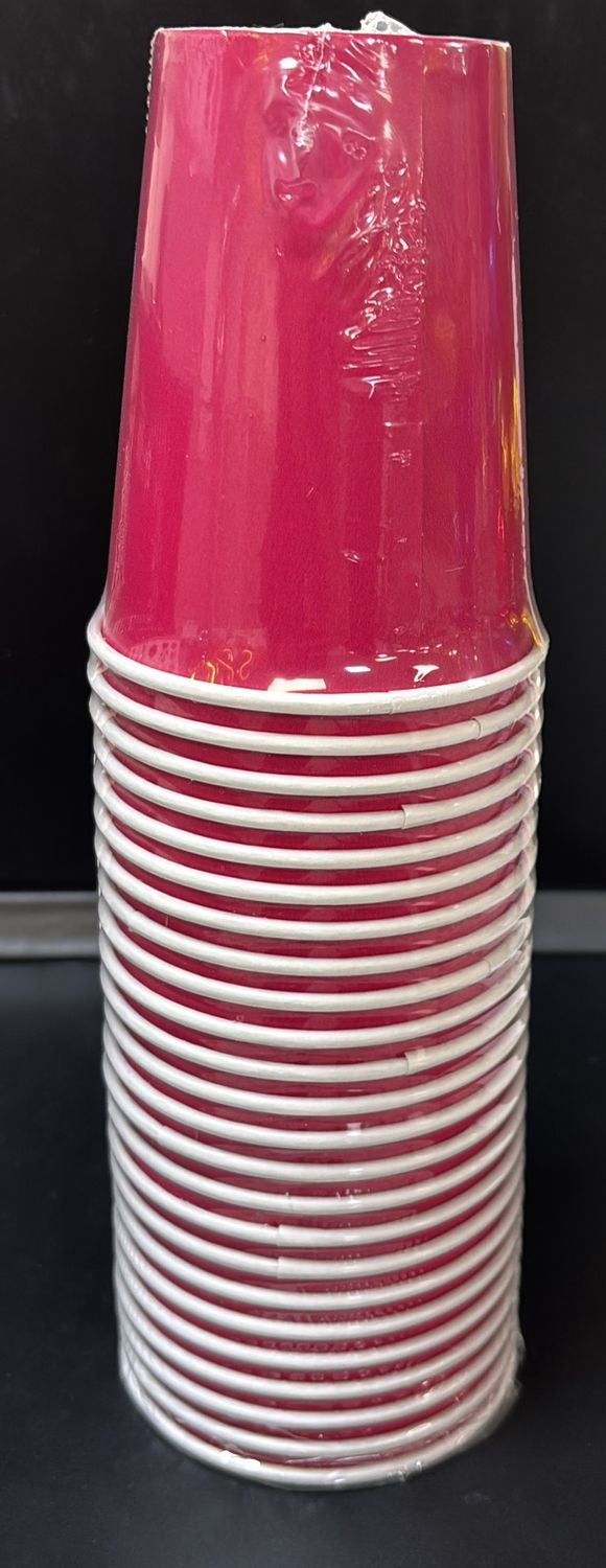 HOT MAGENTA PAPER CUPS