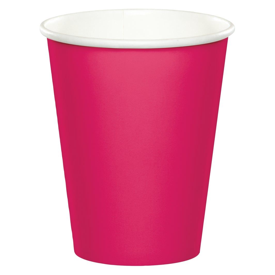 HOT MAGENTA PAPER CUPS 24CT