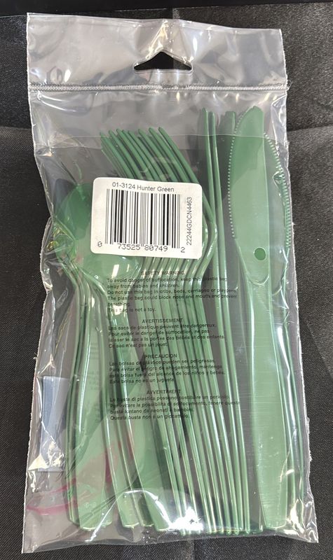 Hunter Green Mixed Cutlery