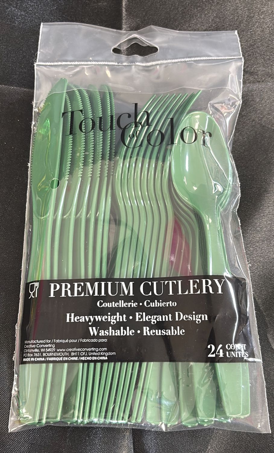 HUNTER GREEN MIXED CUTLERY