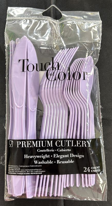 LUSCIOUS LAVENDER MIXED CUTLERY