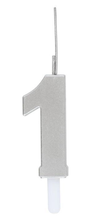 CANDLE SILVER SPARKLER 1