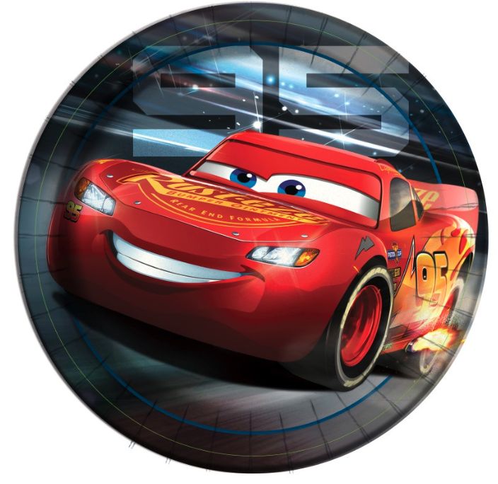 Cars Plate Large 9" 8Ct