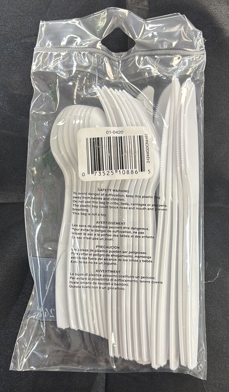White Mixed Cutlery