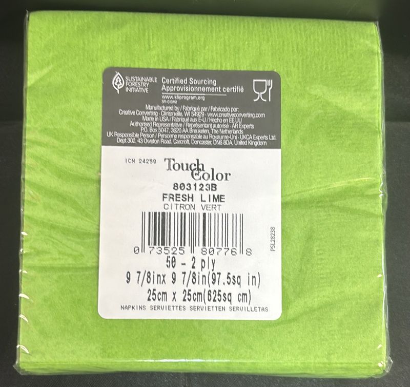 Fresh Lime Beverage Napkin