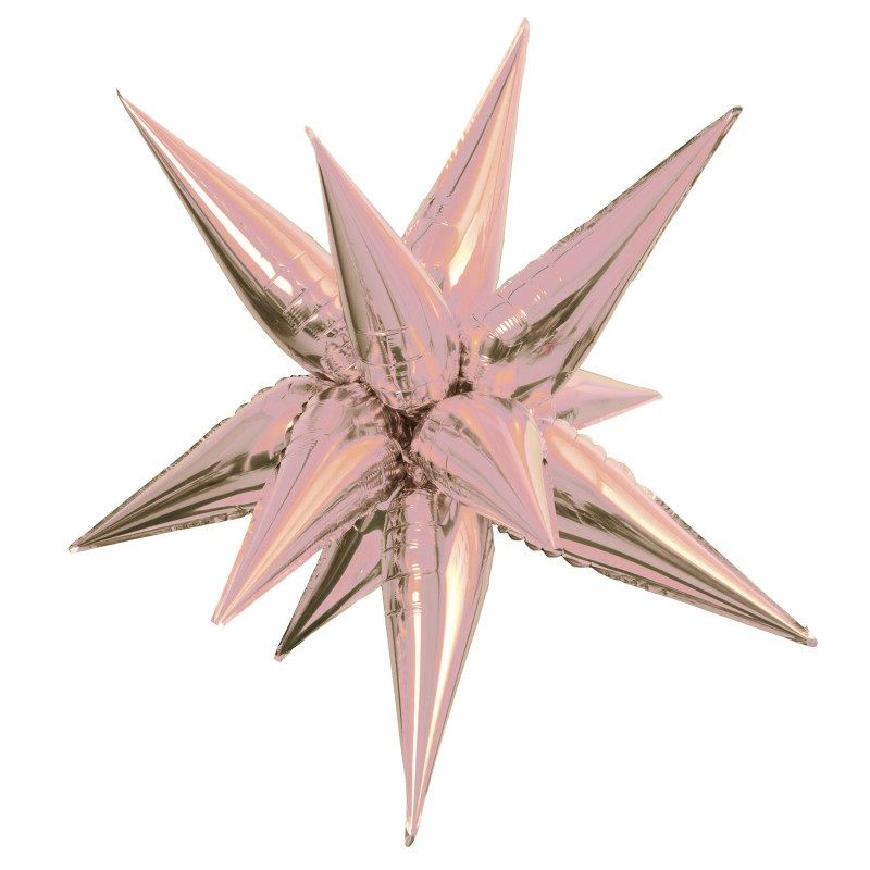 40" Rose Gold 3D Star Jumbo Foil Balloon