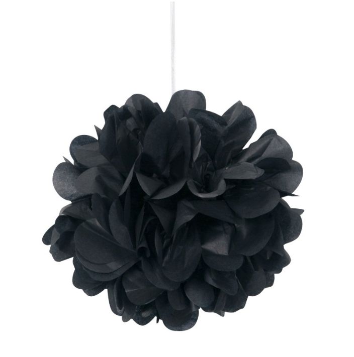 Black Mini Puff Tissue 3Ct