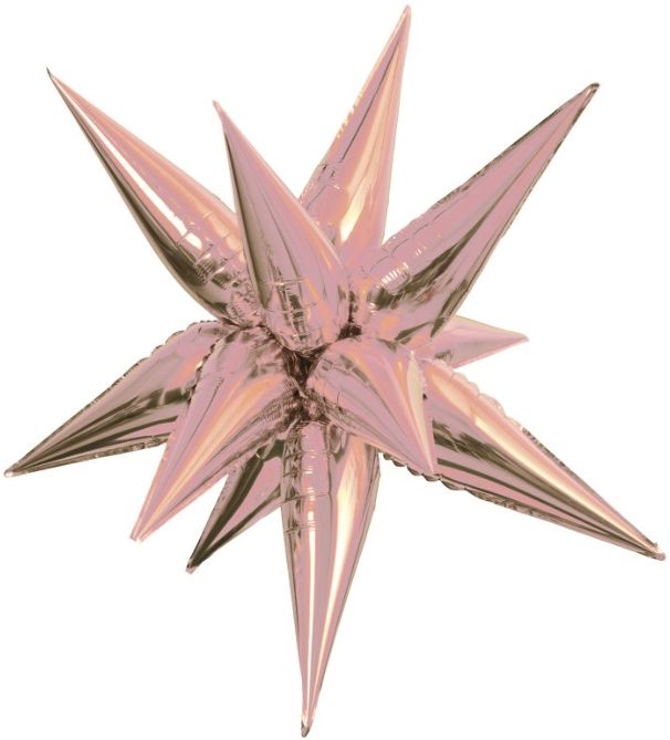 27.5" ROSE GOLD 3D STAR LARGE FOIL BALLOON