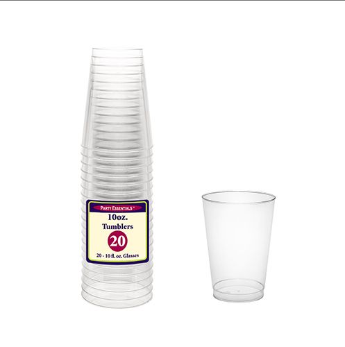 10Oz Tumbler Clear 20Ct