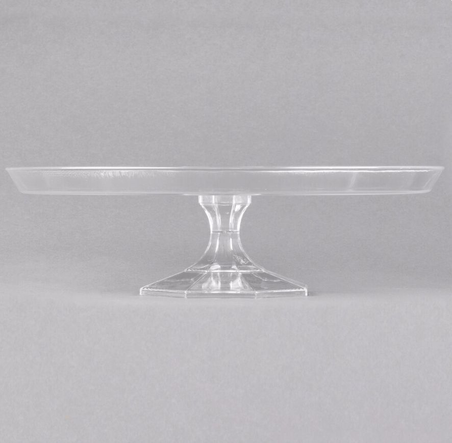 Clear Cake Stand Two-Piece 13 3/4"