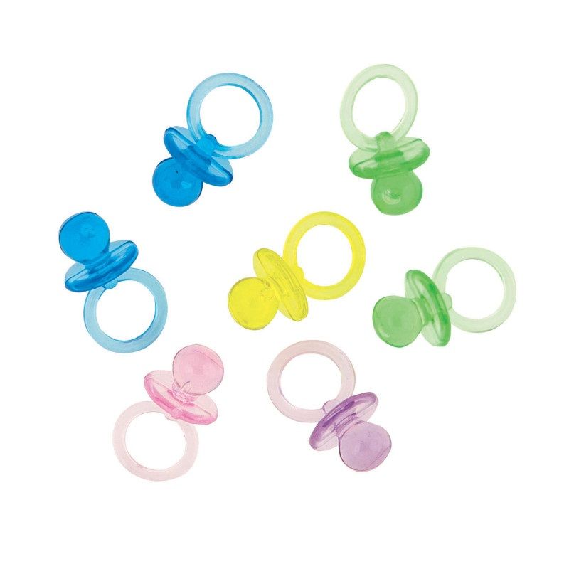 Baby Shower Favors Pacfiers Asstd 18Ct