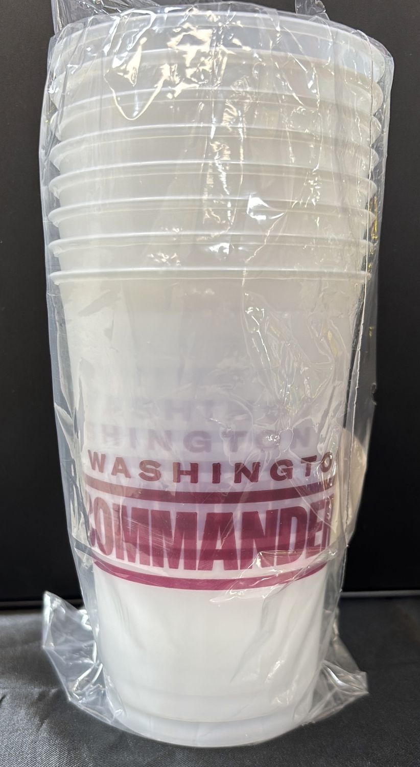 WASHINGTON COMMANDERS NFL PLASTIC CUPS